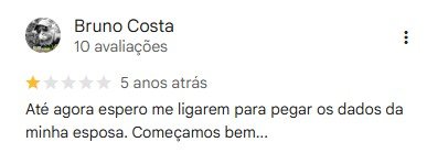 Avaliação do Google