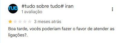 Avaliação do Google