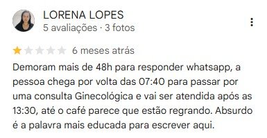 Avaliação do Google